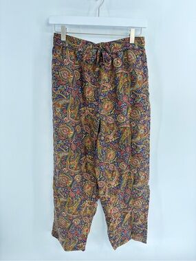 Royal Silk Paisley Pajama Pants - Medium